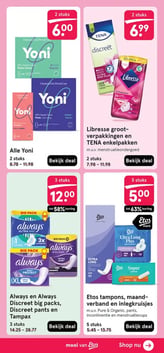 Always en Always Discreet big packs, Discreet pants en Tampax aanbieding bij Etos – geldig van 13.04.2026 t/m 19.04.2026