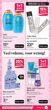 Guhl, John Frieda en Bioré UV aanbieding bij Etos – geldig van 13.04.2026 t/m 19.04.2026