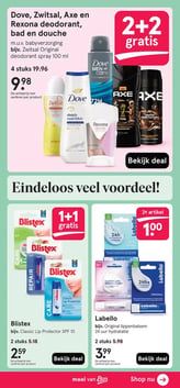 Dove, Zwitsal, Axe en Rexona deodorant, bad en douche aanbieding bij Etos – geldig van 16.02.2026 t/m 22.02.2026