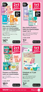Etos Soft & Protect luiers en luierbroekjes maat 1 en 2 aanbieding bij Etos – geldig van 16.03.2026 t/m 22.03.2026