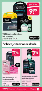Wilkinson en Intuition scheersystemen aanbieding bij Etos – geldig van 19.01.2026 t/m 25.01.2026