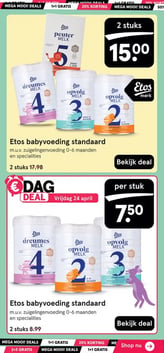 Etos babyvoeding standaard aanbieding bij Etos – geldig van 20.04.2026 t/m 03.05.2026