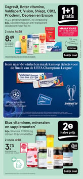 Dagavit, Roter vitamine, Valdispert, Vision, Shiepz, CB12, Prioderm, Deoleen en Eroxon aanbieding bij Etos – geldig van 20.04.2026 t/m 03.05.2026