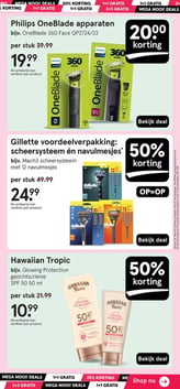 Gillette voordeelverpakking: scheersysteem én navulmesjes aanbieding bij Etos – geldig van 20.04.2026 t/m 03.05.2026