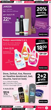 Dove, Zwitsal, Axe, Rexona en Vaseline deodorant, bad, douche, hand en body aanbieding bij Etos – geldig van 20.04.2026 t/m 26.04.2026