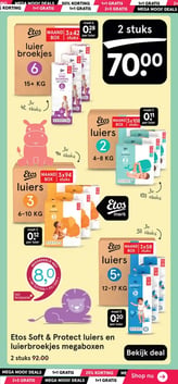 Etos Soft & Protect luiers en luierbroekjes megaboxen aanbieding bij Etos – geldig van 20.04.2026 t/m 03.05.2026
