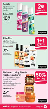 Elvive en Loving Blends maskers en kuren aanbieding bij Etos – geldig van 23.02.2026 t/m 08.03.2026