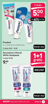 Sensodyne Clinical White tandpasta aanbieding bij Etos – geldig van 23.02.2026 t/m 08.03.2026