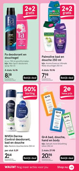 NIVEA Derma Control deodorant, bad en douche aanbieding bij Etos – geldig van 23.02.2026 t/m 08.03.2026