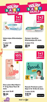 Pampers Sensitive Billendoekjes 80 stuks aanbieding bij Etos – geldig van 23.03.2026 t/m 07.06.2026