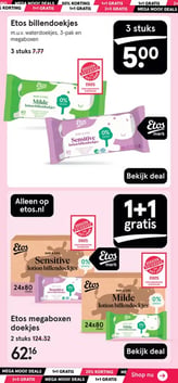 Etos Milde lotion billendoekjes aanbieding bij Etos – geldig van 26.01.2026 t/m 08.02.2026