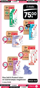Etos luiers maat 7 15+ KG aanbieding bij Etos – geldig van 26.01.2026 t/m 08.02.2026