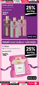 S. Oliver For Her Eau de toilette 30 ml aanbieding bij Etos – geldig van 26.01.2026 t/m 08.02.2026