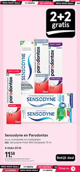 Sensodyne en Parodontax tandpasta aanbieding bij Etos – geldig van 26.01.2026 t/m 08.02.2026