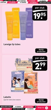 Laneige lip tubes aanbieding bij Etos – geldig van 26.01.2026 t/m 08.02.2026