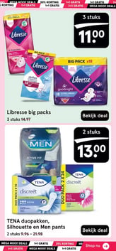 Libresse big packs aanbieding bij Etos – geldig van 26.01.2026 t/m 08.02.2026