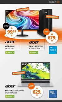 DESKTOP | ASPIRE XC-1785 I52161C aanbieding bij Expert – geldig van 01.03.2026 t/m 08.03.2026
