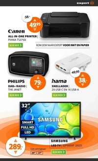 Canon ALL-IN-ONE PRINTER | PIXMA TS3750i aanbieding bij Expert – geldig van 08.02.2026 t/m 15.02.2026
