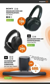 DRAADLOZE OVER-EAR HOOFTELEFOON | TOUR ONE M3 aanbieding bij Expert – geldig van 15.02.2026 t/m 22.02.2026