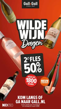 2e FLES 50% aanbieding bij Gall-gall – geldig van 09.03.2026 t/m 22.03.2026