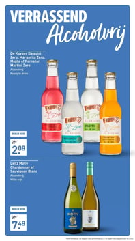 De Kuyper Daiquiri Zero, Margarita Zero, Mojito of Pornstar Martini Zero Alcoholvrij - Ready to drink aanbieding bij Gall-gall – geldig van 23.02.2026 t/m 01.03.2026