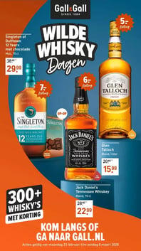 Jack Daniel's Tennessee Whiskey Blend, 70 cl aanbieding bij Gall-gall – geldig van 23.02.2026 t/m 01.03.2026