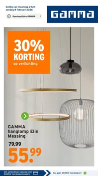 GAMMA hanglamp Elin Messing aanbieding bij Gamma – geldig van 02.02.2026 t/m 08.02.2026