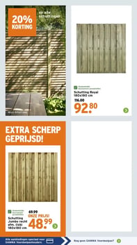 Schutting Royal 180x180 cm aanbieding bij Gamma – geldig van 02.02.2026 t/m 08.02.2026