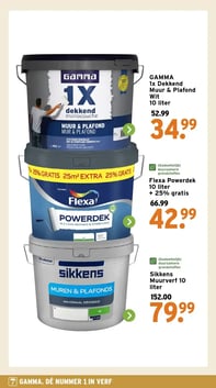 Flexa Powerdek 10 liter + 25% gratis aanbieding bij Gamma – geldig van 02.02.2026 t/m 08.02.2026
