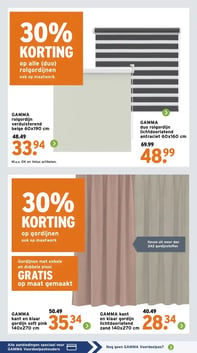 GAMMA kant en klaar gordijn lichtdoorlatend zand 140x270 cm aanbieding bij Gamma – geldig van 02.03.2026 t/m 08.03.2026