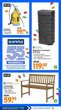 Tuinbankje Koen 2-zits aanbieding bij Gamma – geldig van 02.03.2026 t/m 08.03.2026