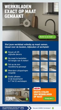 Werkblad Warm Eiken 38 mm aanbieding bij Gamma – geldig van 02.03.2026 t/m 08.03.2026