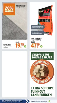 Gator Sand XP G2 beige 4.5 kg aanbieding bij Gamma – geldig van 02.03.2026 t/m 08.03.2026