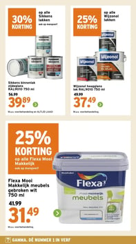 Flexa Mooi Makkelijk meubels gebroken wit 750 ml aanbieding bij Gamma – geldig van 02.03.2026 t/m 08.03.2026