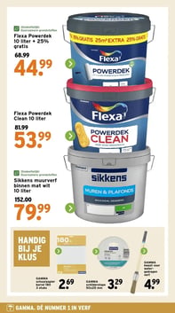 Flexa Powerdek Clean 10 liter aanbieding bij Gamma – geldig van 02.03.2026 t/m 08.03.2026