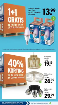 Hanglamp James aanbieding bij Gamma – geldig van 05.01.2026 t/m 11.01.2026