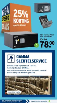 Yale laptop kluis YLV 200 DB1 aanbieding bij Gamma – geldig van 05.01.2026 t/m 11.01.2026