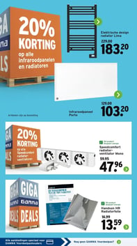Infraroodpaneel Porto aanbieding bij Gamma – geldig van 05.01.2026 t/m 11.01.2026