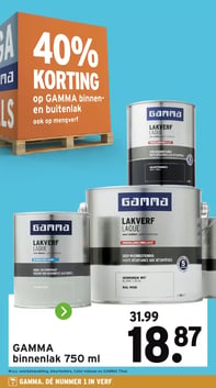 GAMMA binnenlak 750 ml aanbieding bij Gamma – geldig van 05.01.2026 t/m 11.01.2026