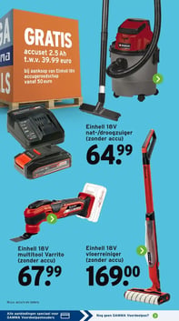 Einhell 18V multitool Varrito (zonder accu) aanbieding bij Gamma – geldig van 05.01.2026 t/m 11.01.2026