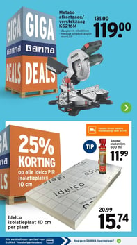 Idelco isolatieplaat 10 cm per plaat aanbieding bij Gamma – geldig van 05.01.2026 t/m 11.01.2026