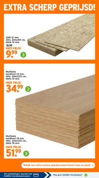 Multiplex hardhout 12 mm Afm. 244x122 cm, dikte 12 mm aanbieding bij Gamma – geldig van 05.01.2026 t/m 11.01.2026