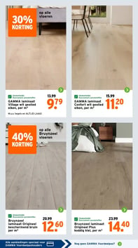 GAMMA laminaat Confort wit geolied eiken, per m² aanbieding bij Gamma – geldig van 06.04.2026 t/m 12.04.2026