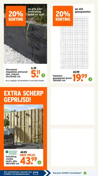 Handson gaaspaneel groen 150x80 cm aanbieding bij Gamma – geldig van 06.04.2026 t/m 12.04.2026