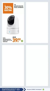 Eufy binnencamera E220 Pan & Tilt bedraad aanbieding bij Gamma – geldig van 09.02.2026 t/m 15.02.2026