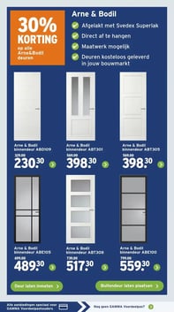 Arne & Bodil binnendeur ABD109 aanbieding bij Gamma – geldig van 09.02.2026 t/m 15.02.2026