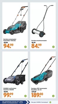 Gardena 18V grasmaaier EasyMax 32 cm aanbieding bij Gamma – geldig van 09.02.2026 t/m 15.02.2026