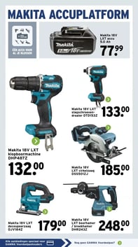Makita 18V LXT slagschroevendraaier DTD153Z aanbieding bij Gamma – geldig van 09.02.2026 t/m 15.02.2026