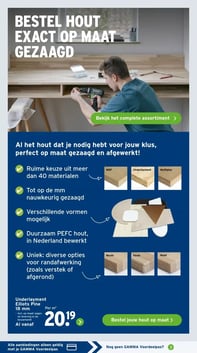 Underlayment Elliots Pine 18 mm aanbieding bij Gamma – geldig van 13.04.2026 t/m 19.04.2026