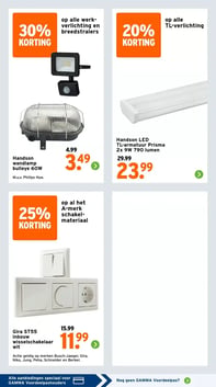 Handson wandlamp bulleye 60W aanbieding bij Gamma – geldig van 13.04.2026 t/m 19.04.2026